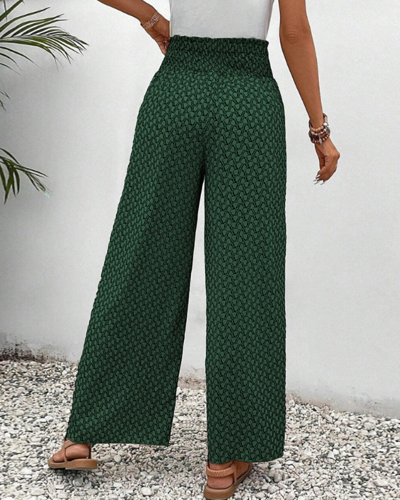 Iridessa | Lightweight Flowing Casual Wear Leg Trousers with Elastic Waist