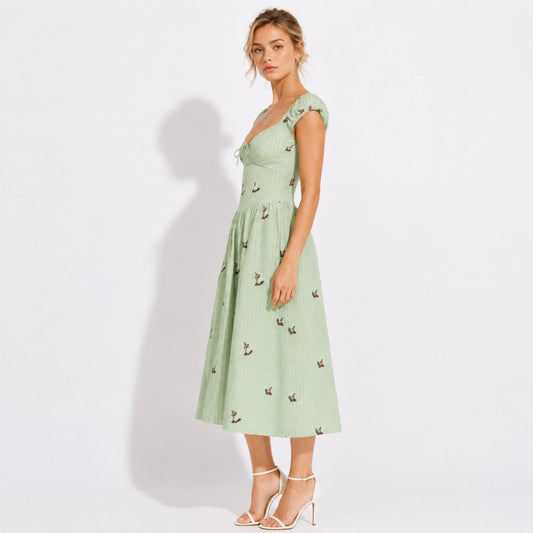 Galadriel | Women's Sweetheart Corset Midi Sundress
