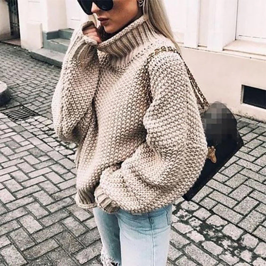 Priscilla | Women's Oversize Chunky Knit Turtleneck Jumper