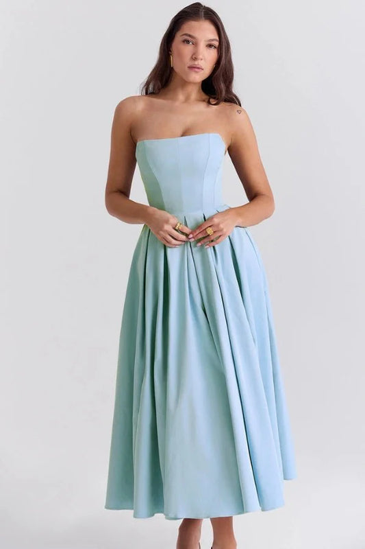 Aneri | Strapless Corset Midi Sundress