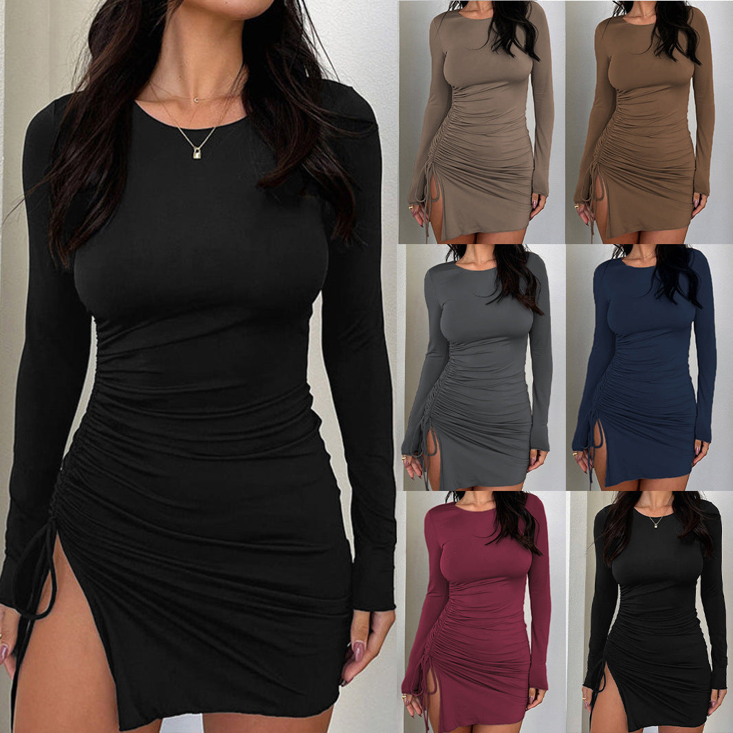 Ruched Bodycon Mini Dress For Women