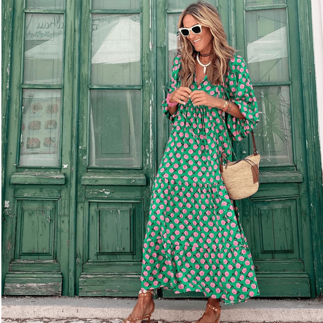 Cassandra | Women's Geometric Print High-Low Dress