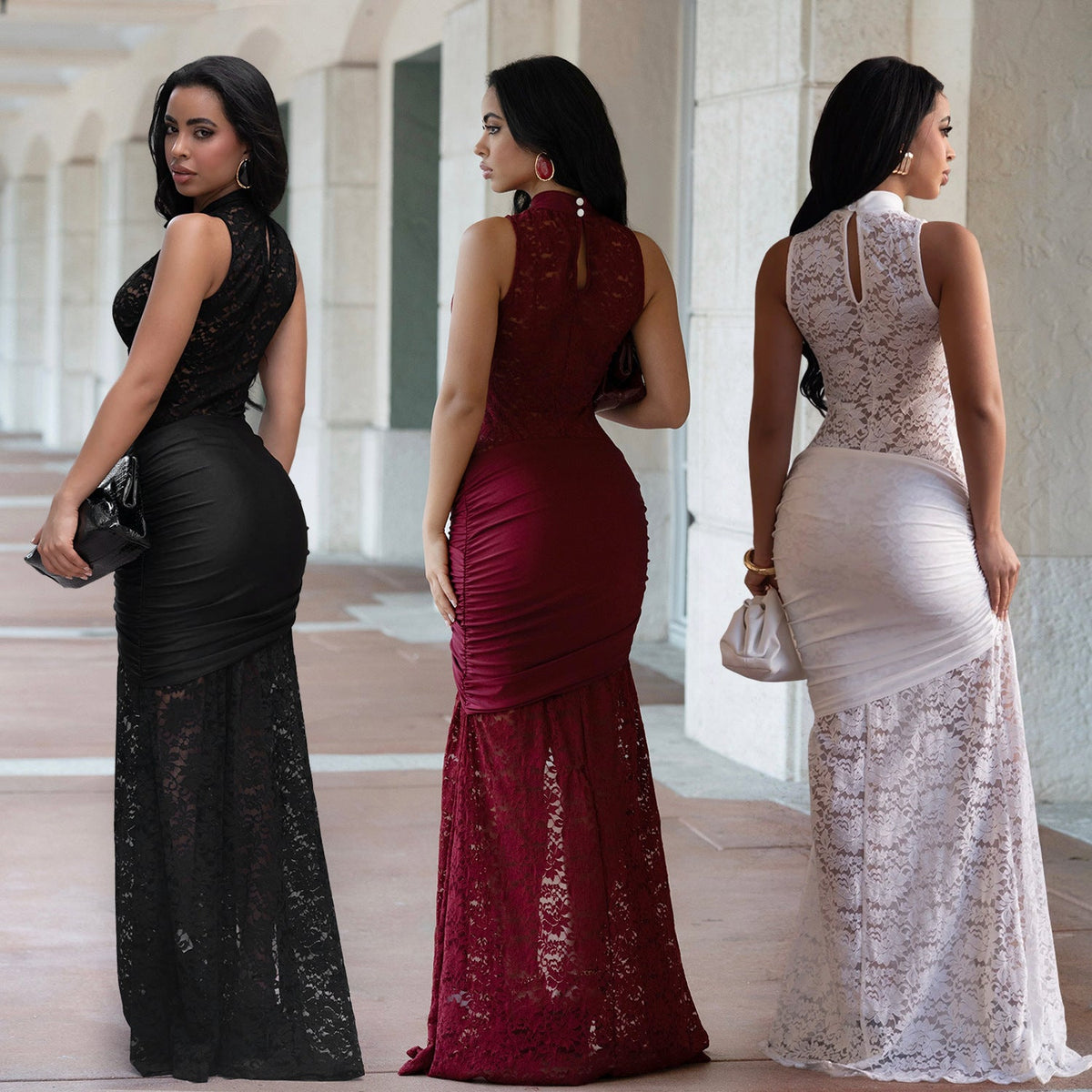 Lace Formal Maxi Dress For Women