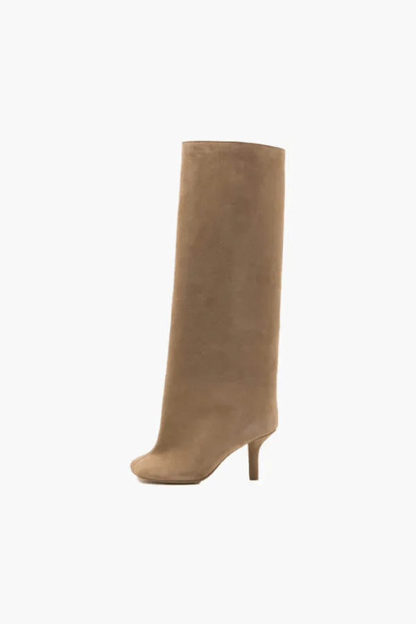 Mela | Knee-High Suede Leather Heeled Boots