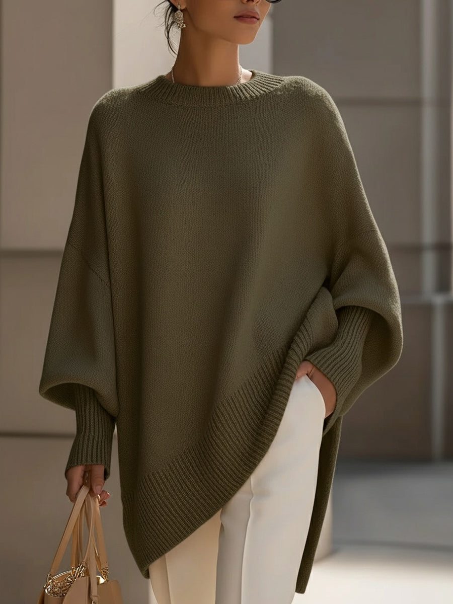 Zola | Oversized Asymmetrical Merino Wool Sweater
