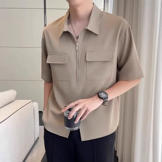 Ike | Men's Zip Up Casual Shirt