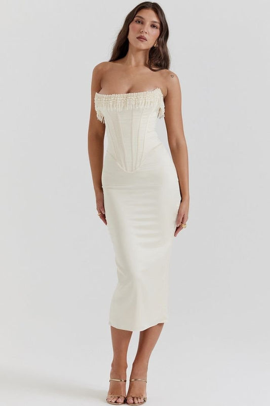 Sharlene | Embellished Strapless Luxury Dress