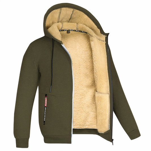 Randy | Men's Fleece Lined Hooded Zip Up Jacket