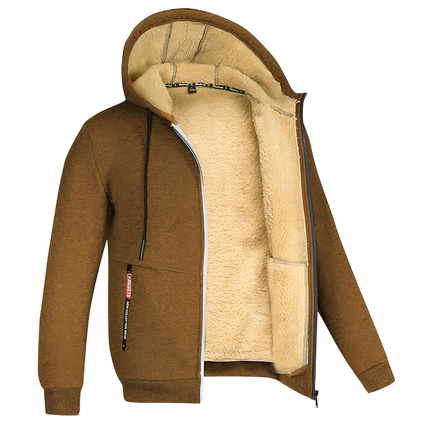 Randy | Men's Fleece Lined Hooded Zip Up Jacket