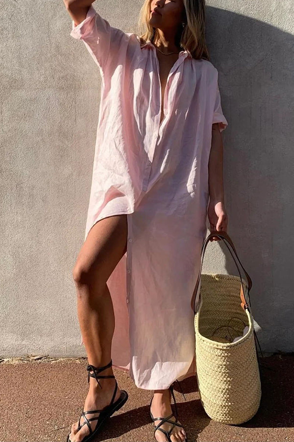 Amelie | Women's Relaxed Midi Shirt Dress