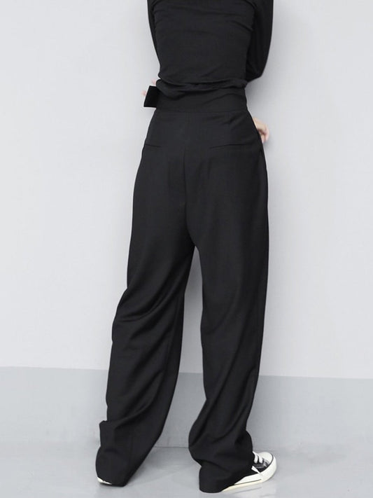 Wide Leg Velcro Waist Pants