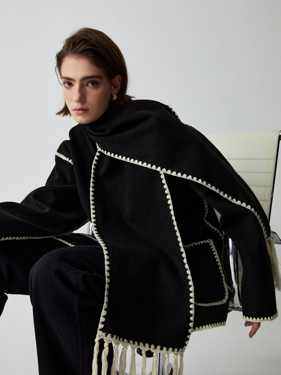 Women's Tailored Jacket with Matching Scarf