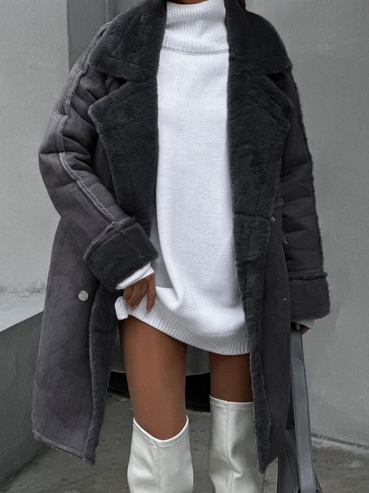 June | Women's Oversized Faux Shearling Coat