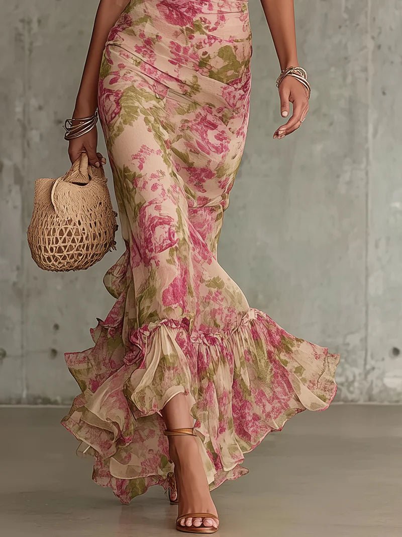 Charlotte | Floral Mermaid Maxi Dress Women