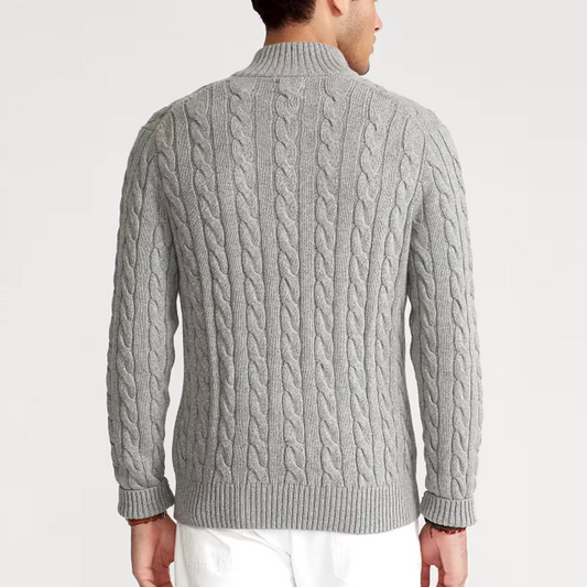 Archie | Men's Quarter-Zip Cable Knit Sweater