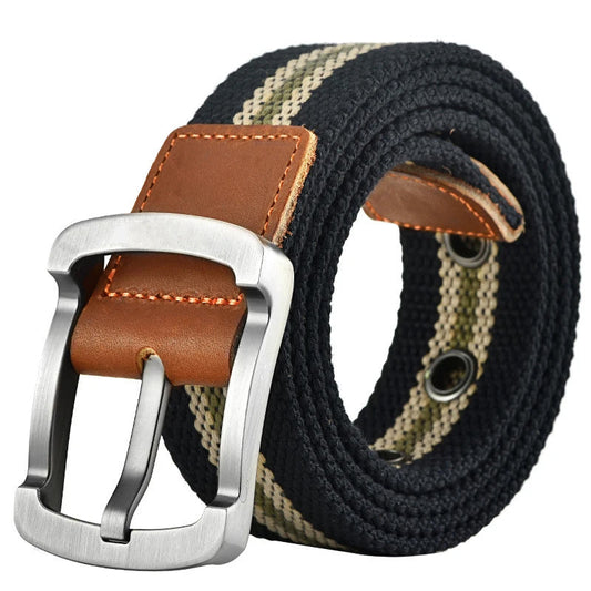 Canvas Waist Belt with Pin Buckle