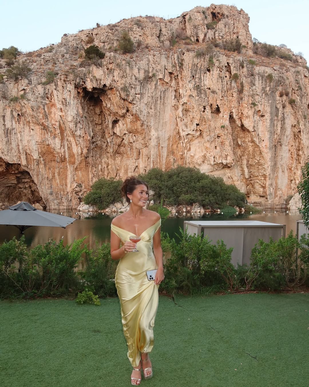 Marzelle | Women's Satin Backless Maxi Dress