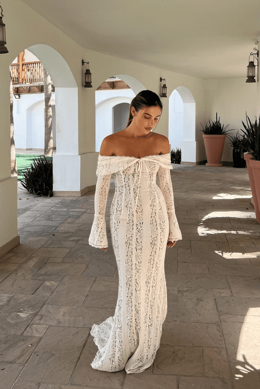 Sarai | Women's Off-Shoulder Lace Maxi Dress