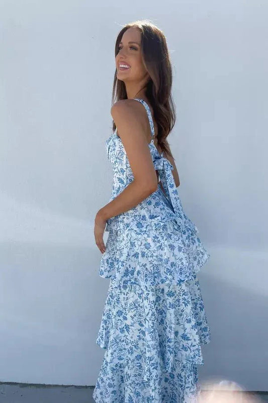 Jade | Boho Floral Maxi Dress