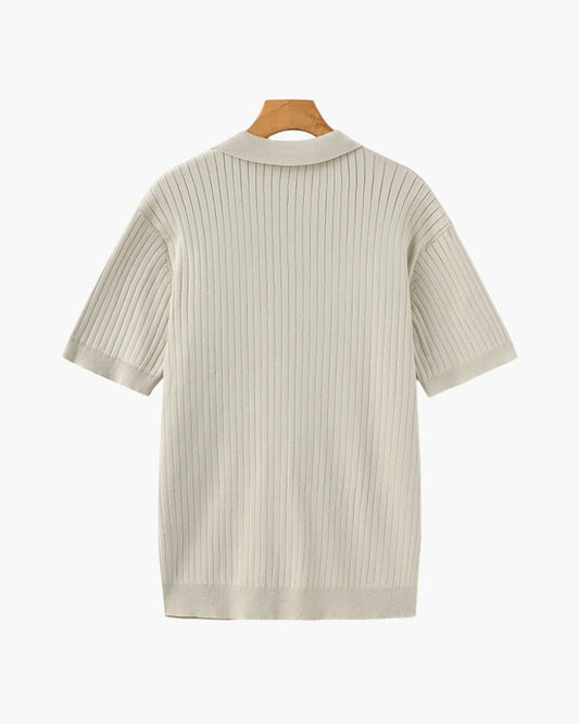 Cade | Men's Ribbed Polo Shirt, Short Sleeve