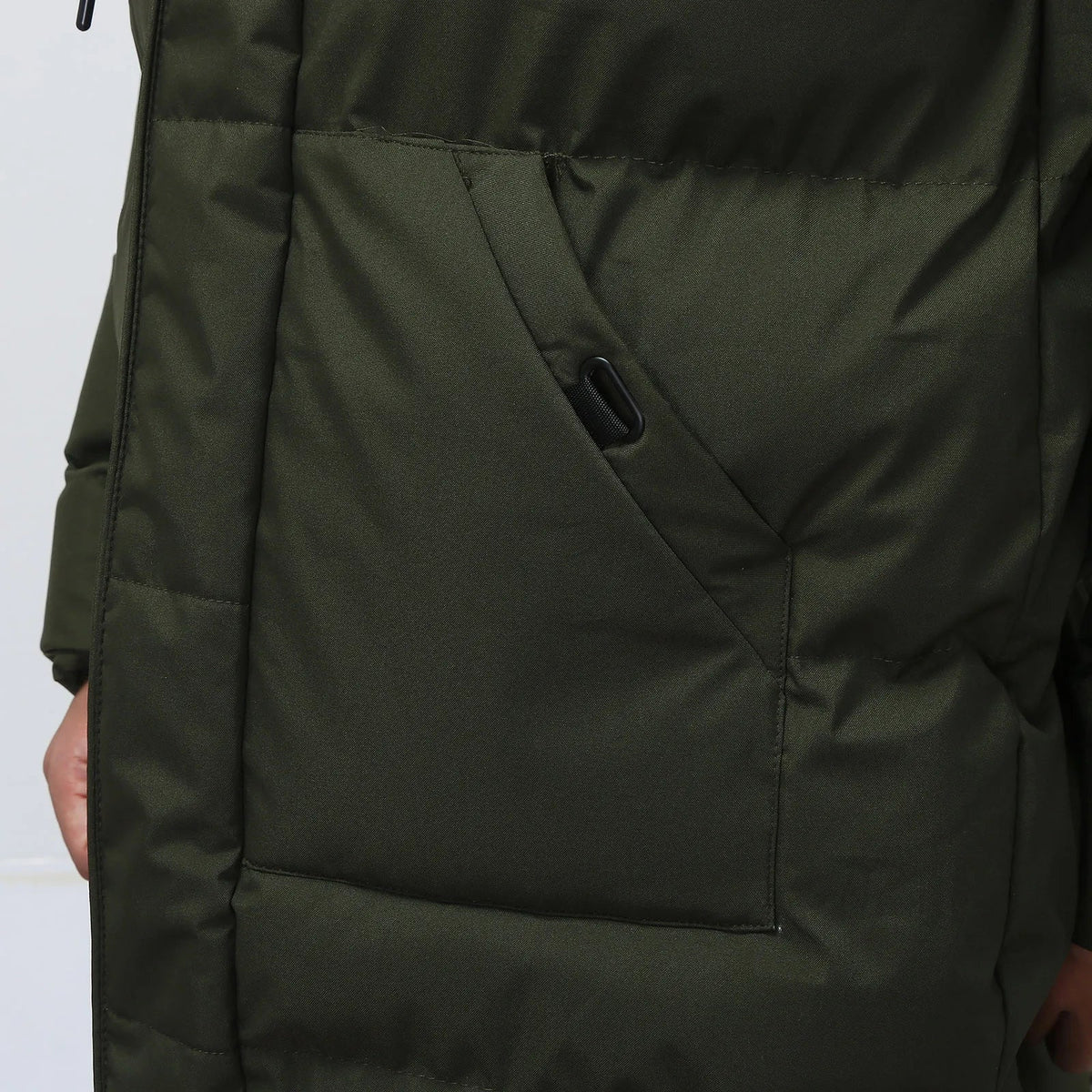 Rufus | Hooded Puffer Coat Mid Length Quilted Drawstring