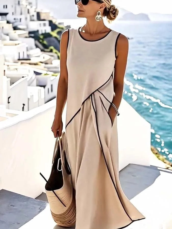 Flovara | Sleeveless Flared Relaxed Maxi Dress