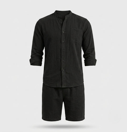 Leo | Men's Linen Shirt and Shorts Set