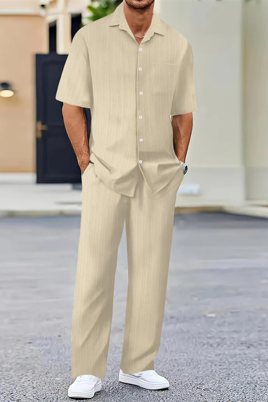 Zac | Men's Textured Summer Co-Ord Set