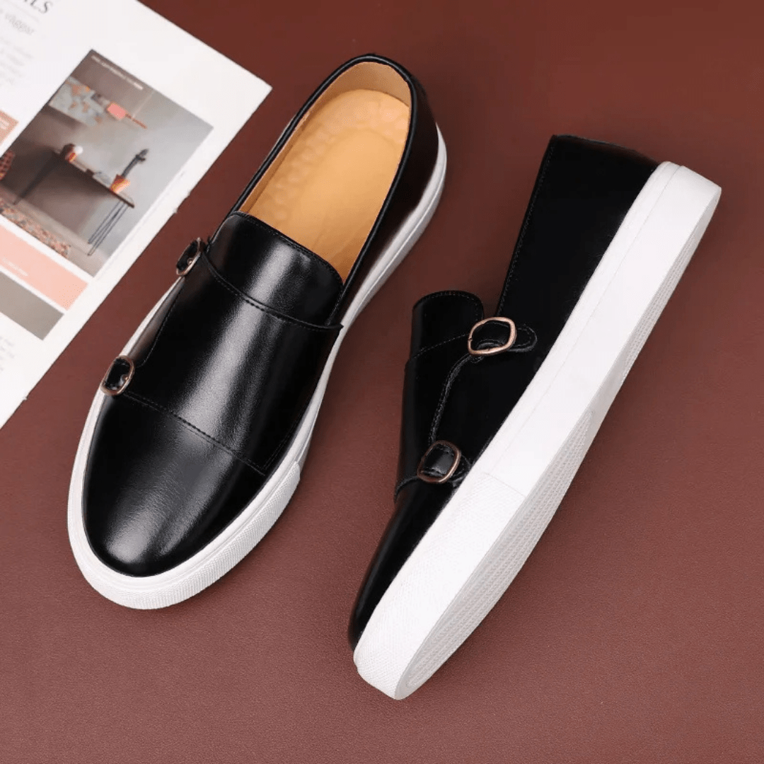 Jaden | Stylish Faux Leather Buckle Loafers for Men