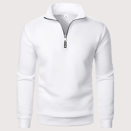 Vaughan | Quarter Zip Stand Collar Sweatshirt Warm Lining