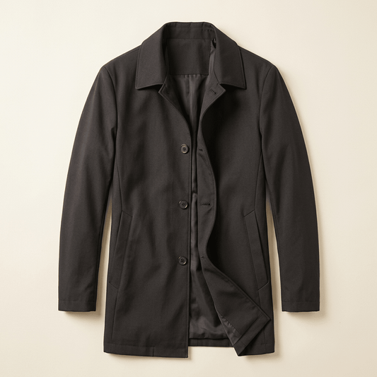 Cole | Men's Mid-Length Turn-Down Collar Overcoat