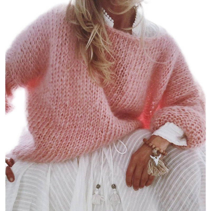 Rose | Women's Oversized Crew Neck Sweater
