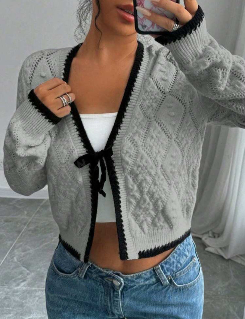 Jamie | Women's Cropped V-Neck Cardigan