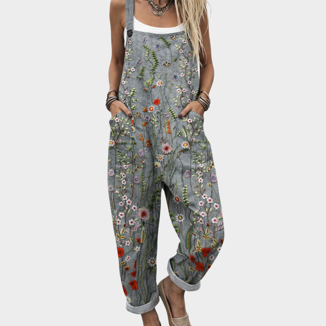 Mia | Printed Relaxed Fit Dungarees