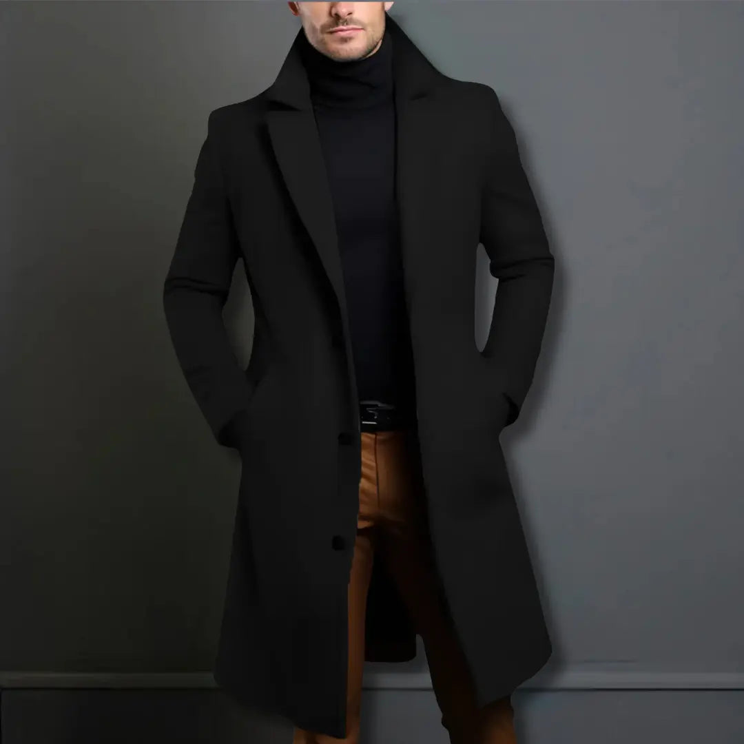 Mason | Men's Long Button Front Coat