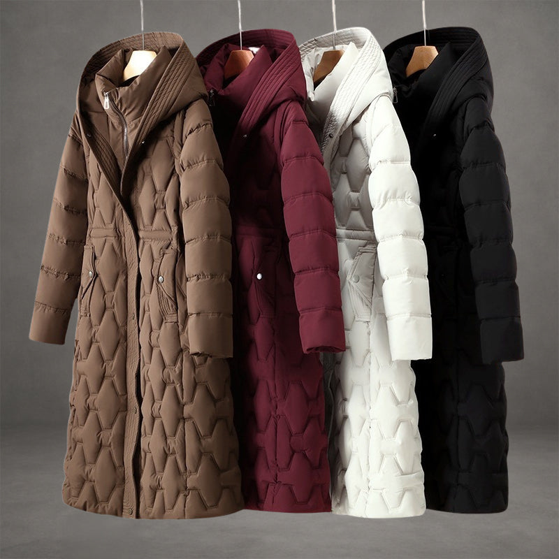 Salome | Waterproof Hooded Puffer Long Coat