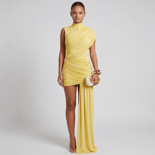 Josie | Women's Off-Shoulder High Neck Mini Dress