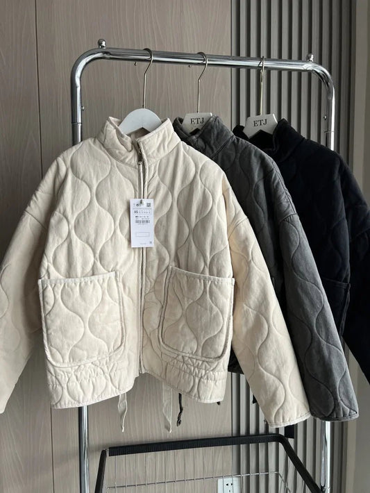 Petra | Women's Vintage Quilted Cotton Puffer Jacket