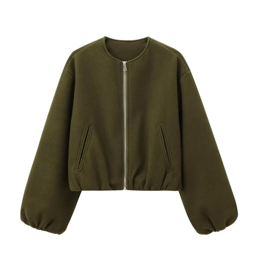 Lisa | Women's Trendy Zip-Up Bomber Jacket