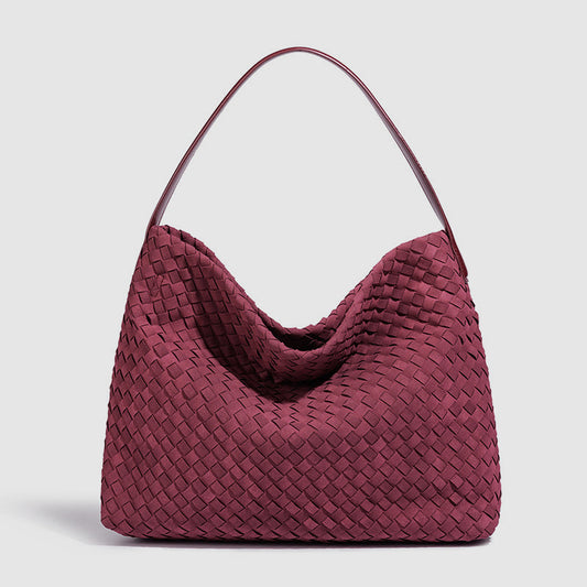 Sofia Amoretti Suede Woven Shoulder Bag
