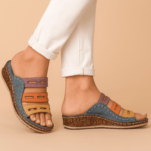 Sophia | Colourful Wedge Sandals