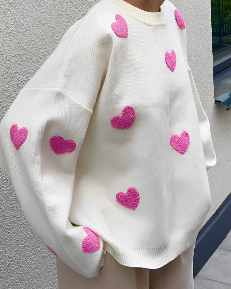 Claire | Women's Love Embroidery Sweater