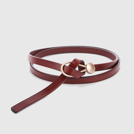 Valentina Rossi Slim Belt with Metal Hook