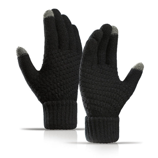 Winter Touchscreen Knit Gloves with Elastic Cuffs