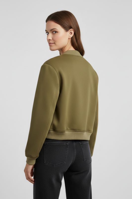 Tara | Women's Button Closure Ribbed Hem Knit Jacket