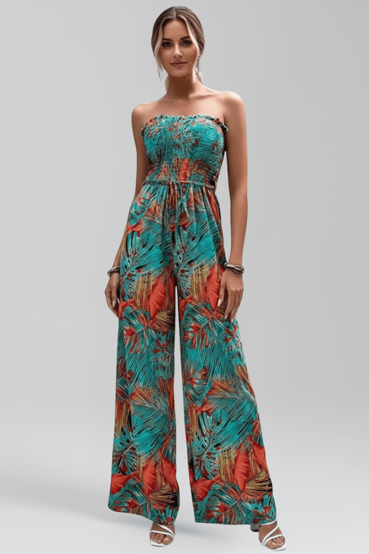 Brea | Women's Strapless Printed Jumpsuit
