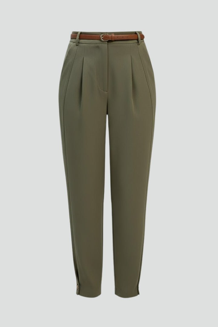 Lena | Women's High Waist Tapered Leg Trousers