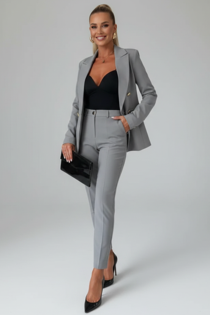 Sienna | Women's Buttoned Blazer and Trouser Suit Set