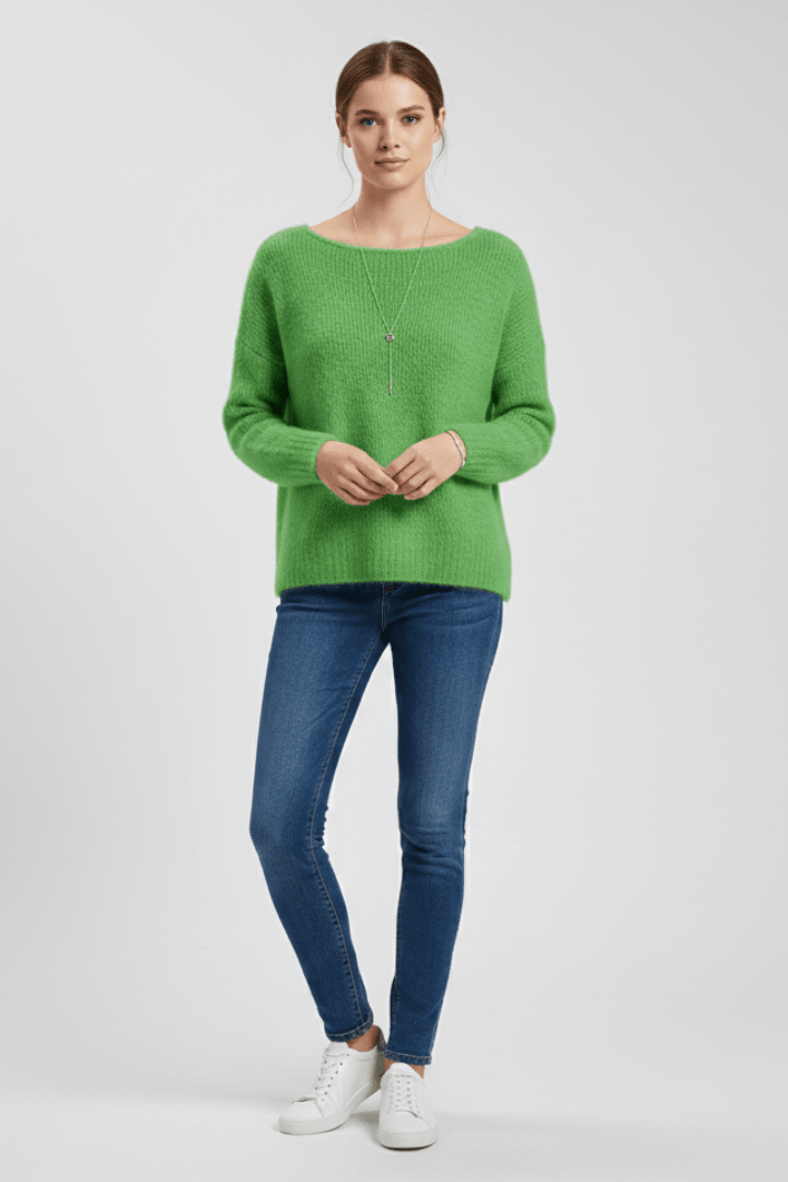 Wren | Women's Wide Neck Brushed Knit Sweater