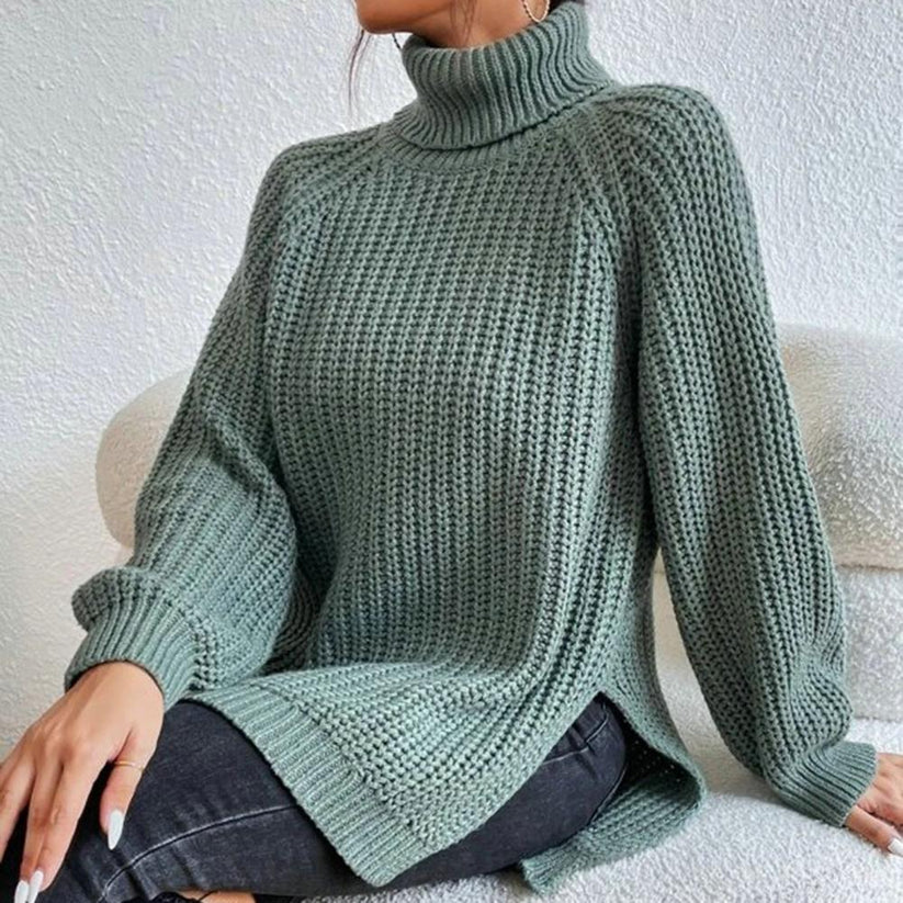 Noelle | Women's Oversized Ribbed Turtleneck Sweater